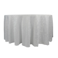 120" white round wedding banquet jacquard table cloth polyester embroidered tablecloth washable